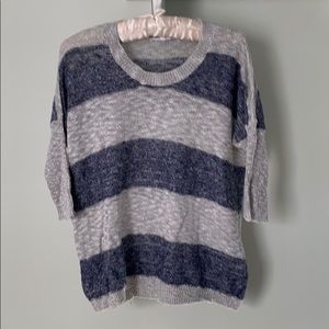 BCBGeneration blue and grey striped sweater